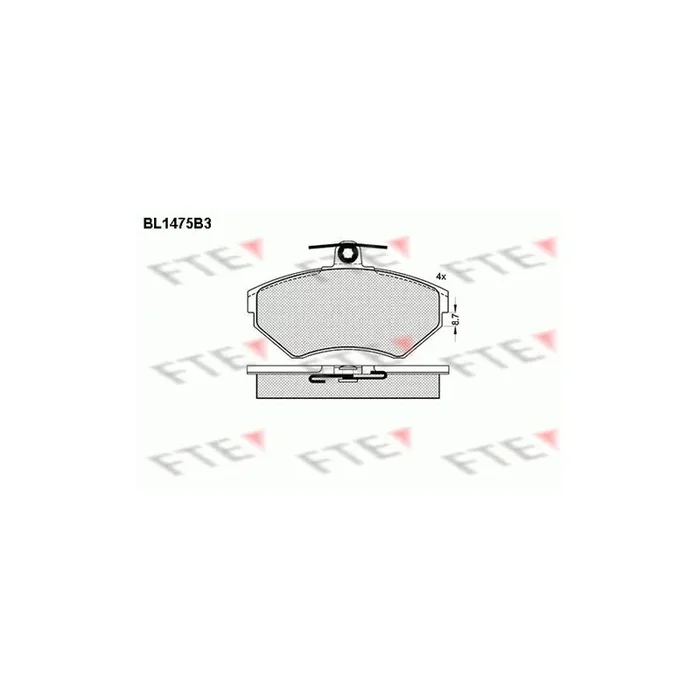 FTE 9010204 Brake Pad Set