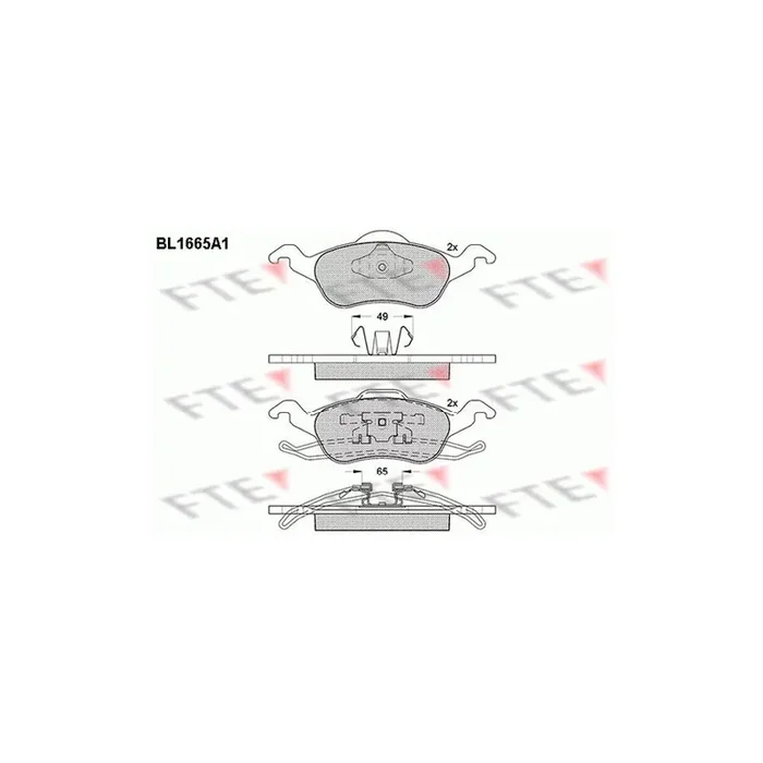 FTE 9010277 Brake Pad Set for Ford Focus