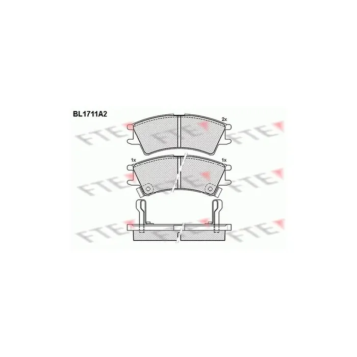 FTE 9010312 Brake Pad Set for Hyundai Amica / Atoz (MX)