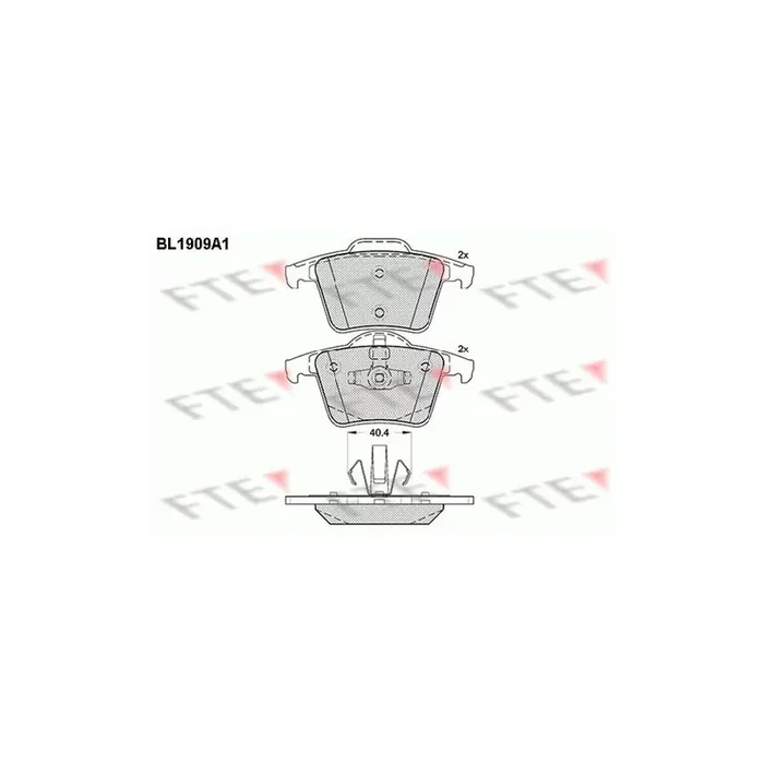 FTE 9010498 Brake Pad Set for Volvo Xc90 I (C, 275)