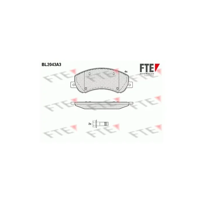 FTE 9010628 Brake Pad Set for VW Amarok Pickup (2Ha, 2Hb, S1B, S6B, S7A, S7B)