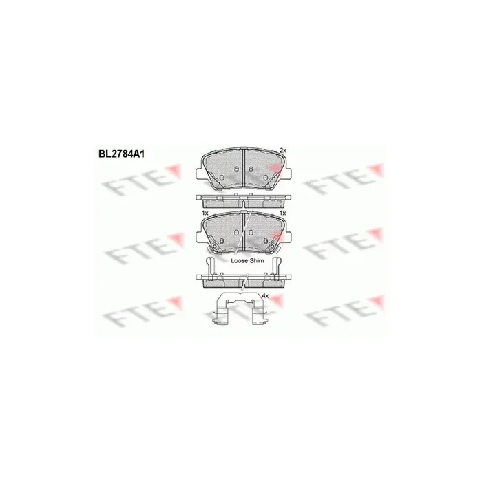 FTE Bl2784A1 Brake Pad Set