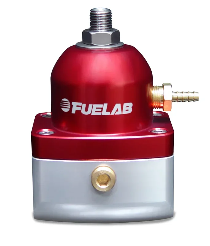 Fuelab 515 Carb Adjustable FPR Large Seat 1-3 PSI (2) -10AN In (1) -6AN Return – Red
