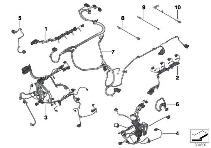 Genuine BMW 12517637049 Wiring Harness, Eng. Sensoric Module 2 Alpina 5- 8 (Inc. Alpina B6, 750iX & Alpina B7LX)