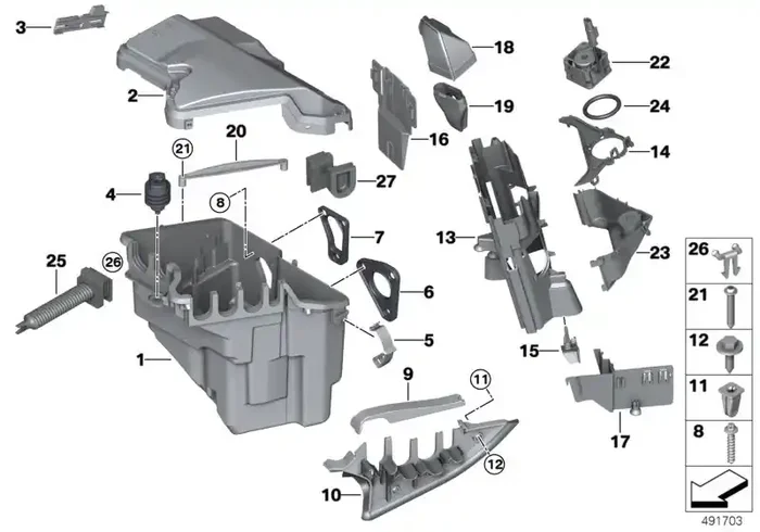 Genuine BMW 12907555140 E71 E72 E70 Instrument Carrier (Inc. X6 50iX, Hybrid X6 & X5 M)