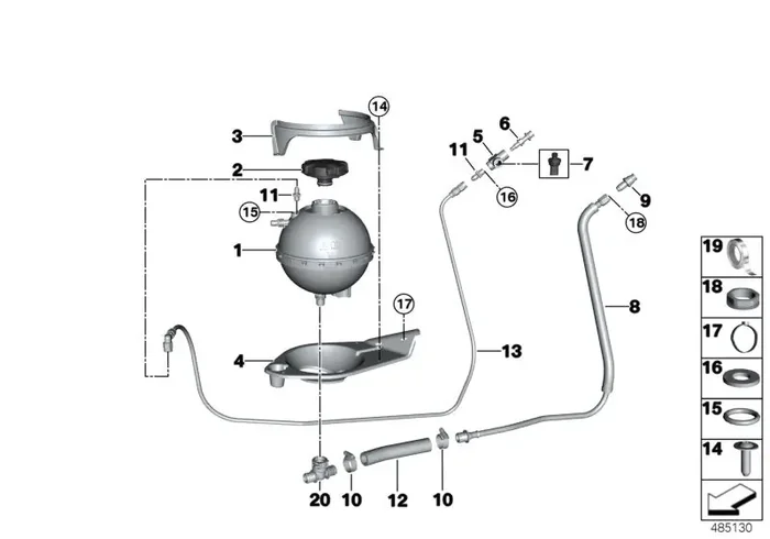 Genuine BMW 17108420264 Expansion Tank COOLING WATER (Inc. M6 GT3)