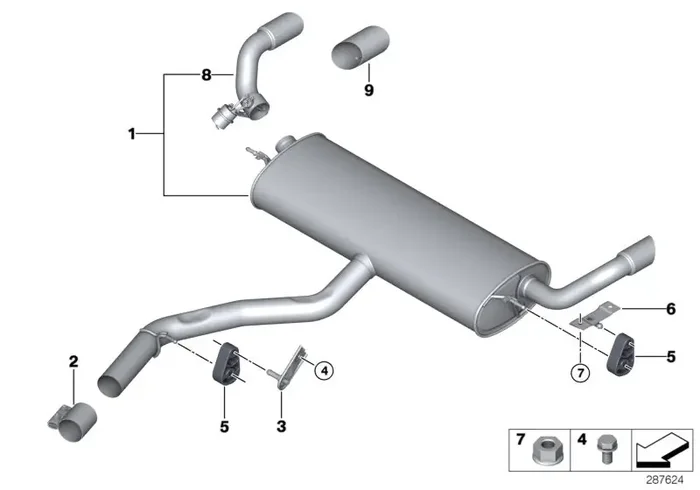 Genuine BMW 18307600244 E71 Rep. Kit For Exhaust Flap (Inc. X6)