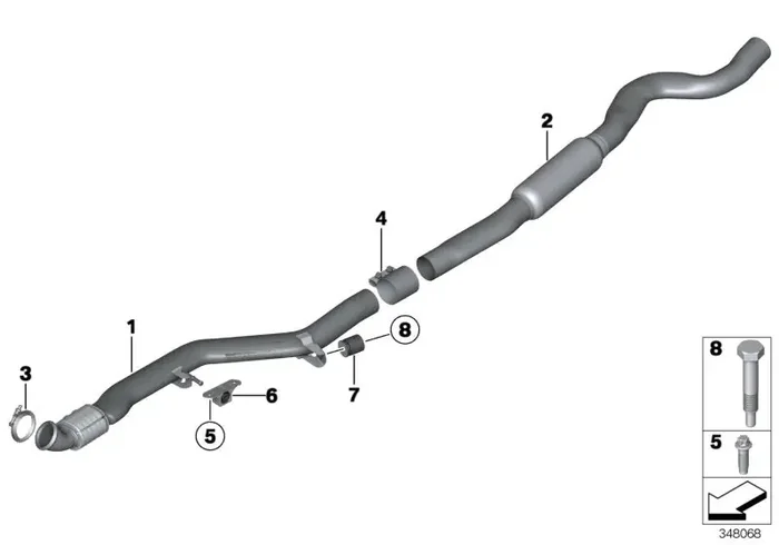 Genuine BMW 18307633096 F21 F20 Front Pipe (Inc. 335i, M235i & M235i Racing)