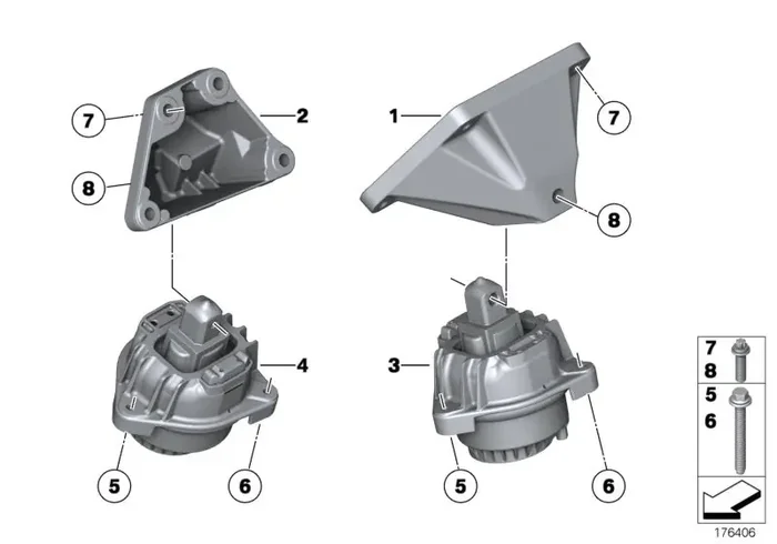 Genuine BMW 22112284111 Engine Supporting Bracket, Left (Inc. M5 & M6)