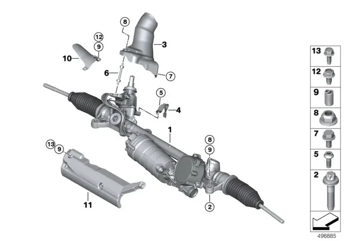 Genuine BMW 32107915499 G20 G21 Exch. Steering Box, Electr. (Inc. 320iX, 320dX & 330iX)