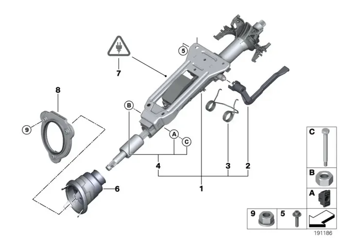Genuine BMW 32306786151 E89 Manually Adjust. Steering Column (Inc. Z4 35is, Z4 35i & Z4 30i)