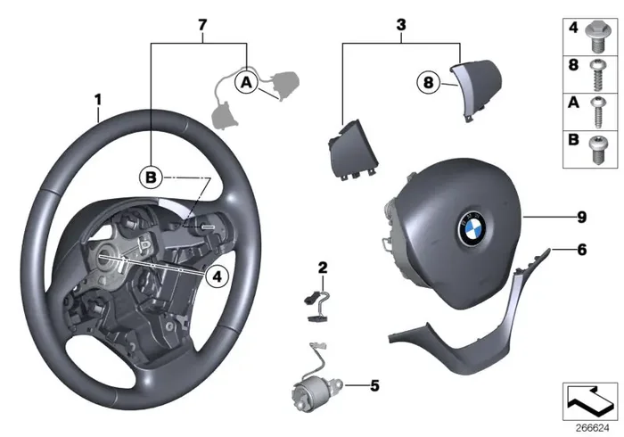 Genuine BMW 32306854753 F22 F20 Leather Steering Wheel (Inc. 330dX, 114d & 116d)