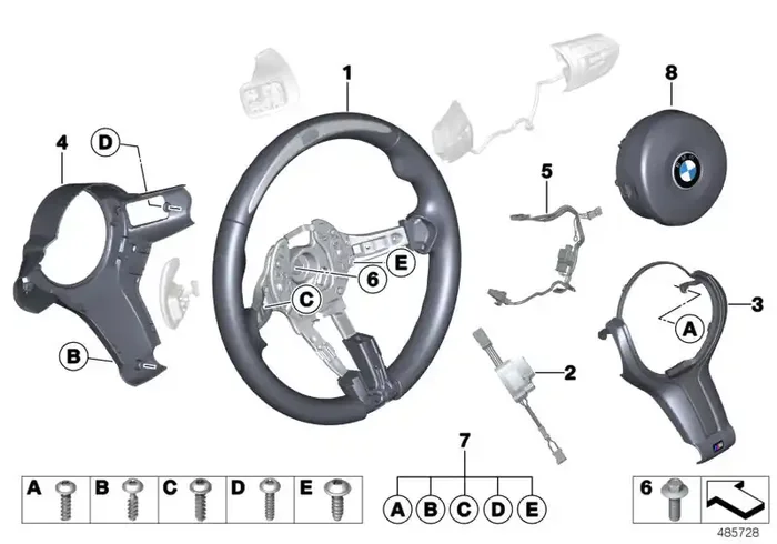 Genuine BMW 32308417525 Control Unit, Steering Wheel Electronics M235I RACING (Inc. M235i Racing)