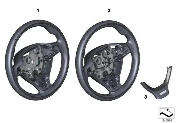 Genuine BMW 32337841889 Decor TriCover, Steering Wheel INDIVIDUAL (Inc. 650iX, 530d & 740Li)