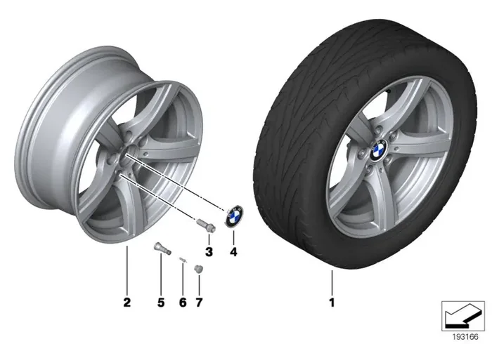 Genuine BMW 36116785240 E89 Light Alloy Rim 8JX17 ET 29 (Inc. Z4 28i, Z4 30i & Z4 20i)
