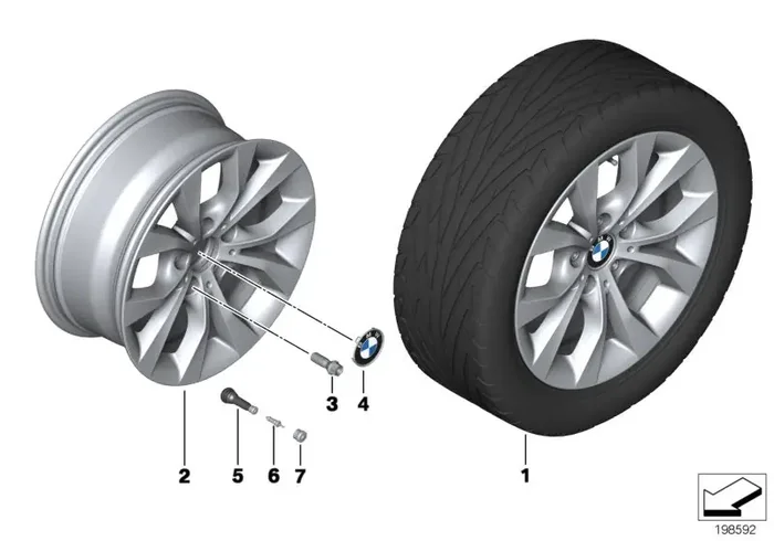 Genuine BMW 36116789141 E84 Light Alloy Rim 71/2JX17 ET 34 (Inc. X1)