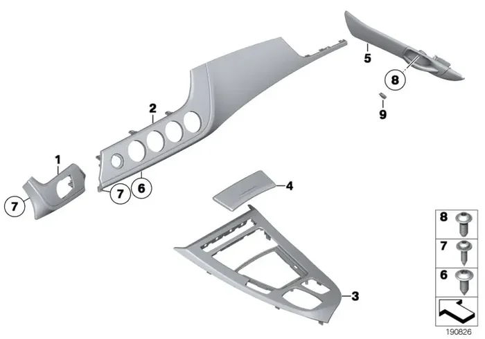 Genuine BMW 51168049224 E89 Deckel Ascher ALU CARBON (Inc. Z4 35is, Z4 28i & Z4 30i)