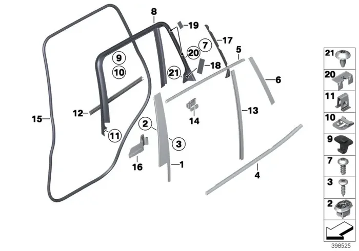 Genuine BMW 51357205767 F25 F26 Seal, Rear Panel, Edge, Left (Inc. X3)