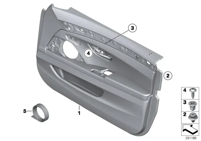 Genuine BMW 51417273049 Door Panel, Leather, Front Left VENETOBEIGE (Inc. 528i, 530d & 530i)