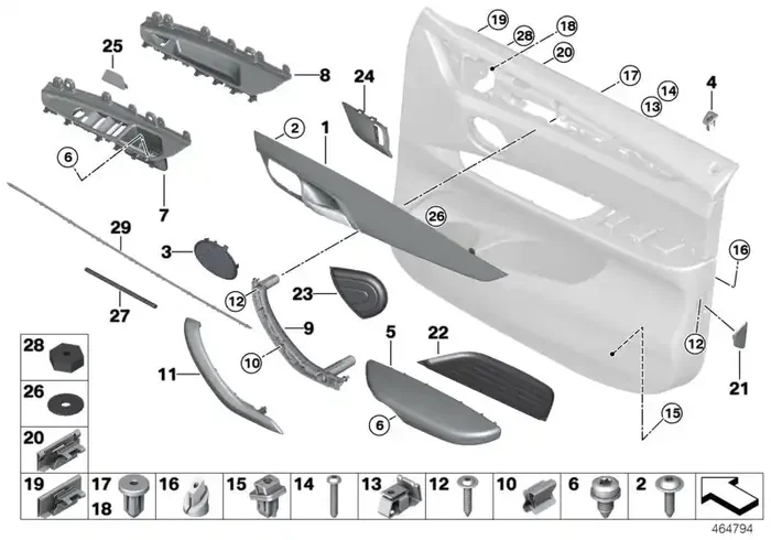 Genuine BMW 51417381887 F15 F16 Decor Strip, Left BRAUN (Inc. X5 & X6 35i)