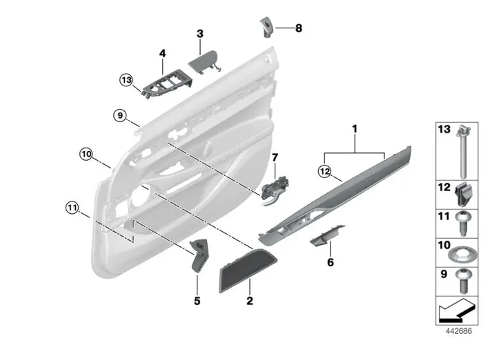 Genuine BMW 51417406246 G11 Switch Cover, Front Passenger ZAGORABEIGE (Inc. 745LeX, 750dX & 740Le)