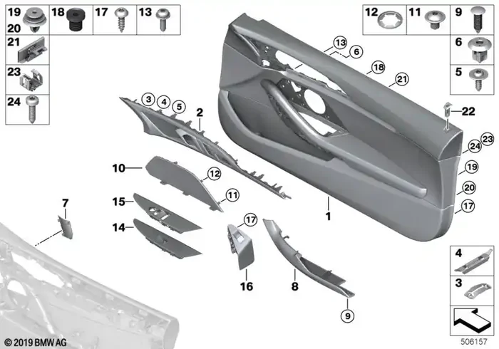 Genuine BMW 51417498416 G14 G16 G15 Cover Loudspeaker Right SCHWARZ (Inc. 840dX, 840i & M850iX)