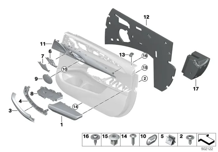 Genuine BMW 51418747318 G02 G01 TriCover, Door, Carbon, Right (Inc. X3)