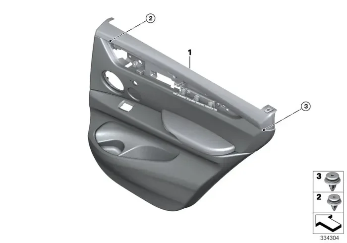 Genuine BMW 51427370062 F15 Door Lining Leather Rear Right SCHWARZ (Inc. X5)