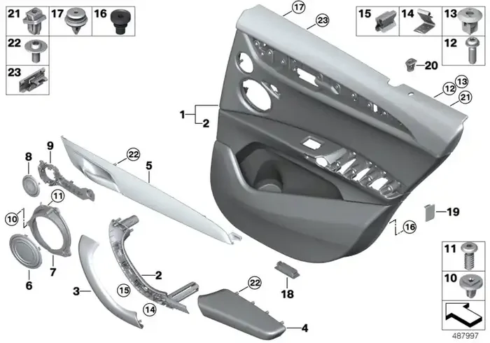 Genuine BMW 51427482443 F39 Decor Molding, Wood, Fineline, Left (Inc. X2)