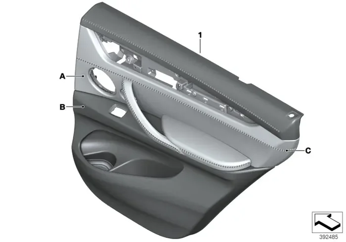 Genuine BMW 51427988784 F15 Door Lining Leather Rear Right INDIVIDUAL (Inc. X5)