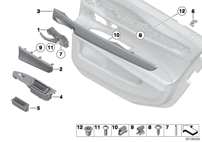 Genuine BMW 51429115537 Trim, Door, Wood, Fineline, Gloss, Re Lt (Inc. 750i, 750dX & 730i)
