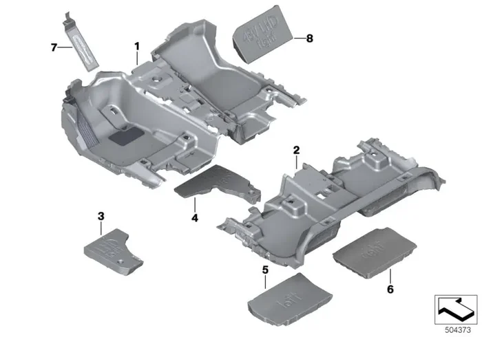 Genuine BMW 51477398042 G02 G01 Foam Insert Footwell Rear Right (Inc. X3 20i 1.6 & X4)