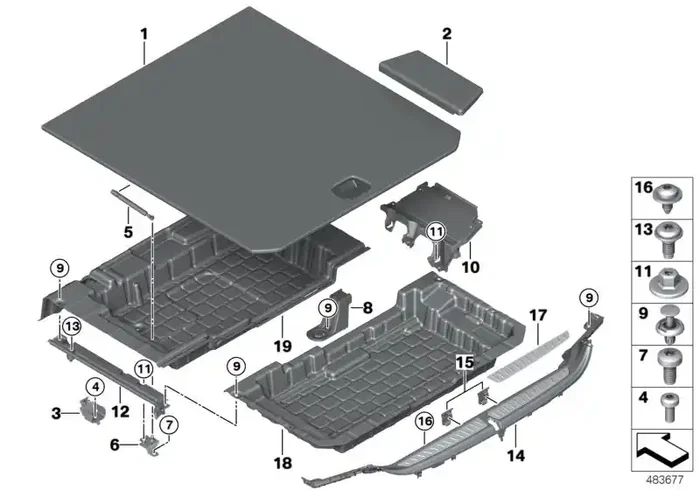 Genuine BMW 51477478854 G32 Foam Insert, Right (Inc. 630iX, 640dX & 630i)