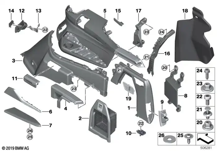Genuine BMW 51479892348 G07 Trim Panel, Trunk, Top, Right COGNAC (Inc. X7)