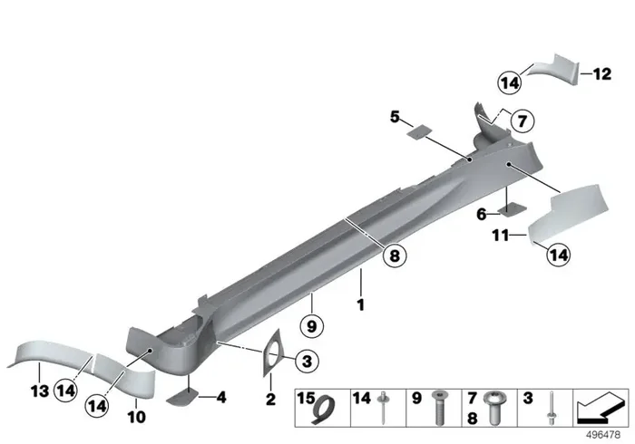 Genuine BMW 51778424670 Side Skirt Trim Right (Inc. M6 GT3)