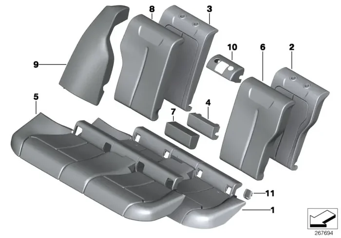 Genuine BMW 52207309753 Seat Cover Vinyl VENETOBEIGE (Inc. 318dX, 335i & 328dX)