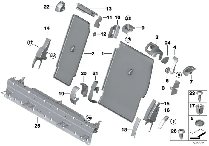 Genuine BMW 52207352521 F15 F16 Cover, Belt Outlet CANBERRABEIGE (Inc. X5)