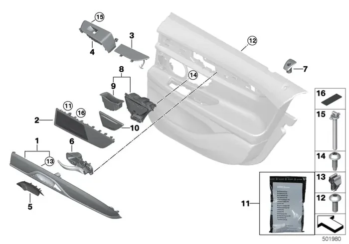 Genuine BMW 54208230452 G11 Felt Strip 30X15mm (Inc. 740LiX, 740iX & 745e)