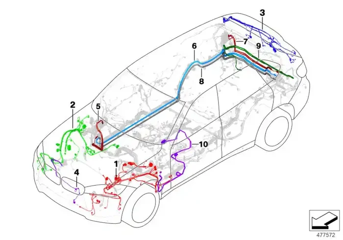 Genuine BMW 61119353019 F15 Front Left Repair Wiring Set (Inc. X5)