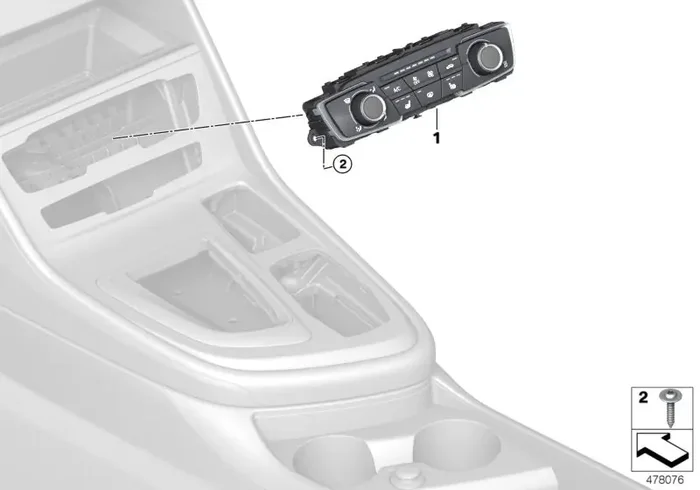 Genuine BMW 64119363540 F46 Air Conditioning Control (Inc. 225i, 220i & 218d)