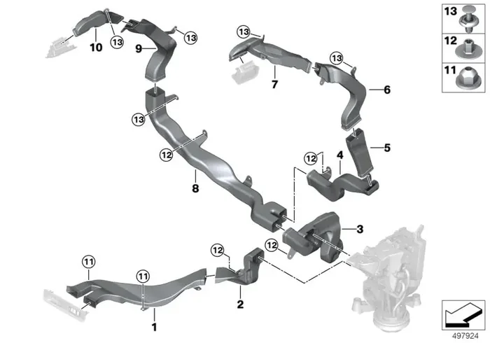 Genuine BMW 64227434335 G07 Cold Air Duct Left (Inc. X7)