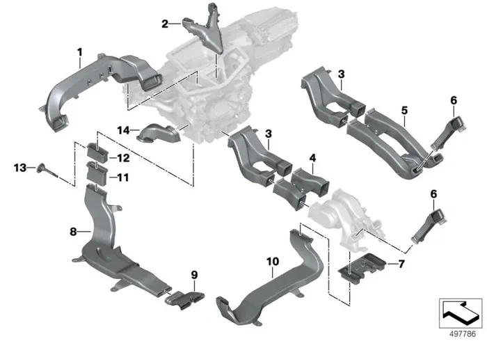 Genuine BMW 64229399272 G07 G05 G06 Cold-Air Duct, Driver‘s Side (Inc. X5 M50dX & X6)