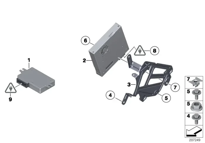Genuine BMW 65159197375 Bracket For Tv Module (Inc. 650iX, 650iX 4.4 & 640dX)
