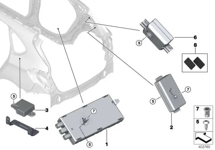 Genuine BMW 65209352602 F46 Antenna Amplifier Am/Fm AM/FM1/FM2 (Inc. 220d, X1 16d & 214d)