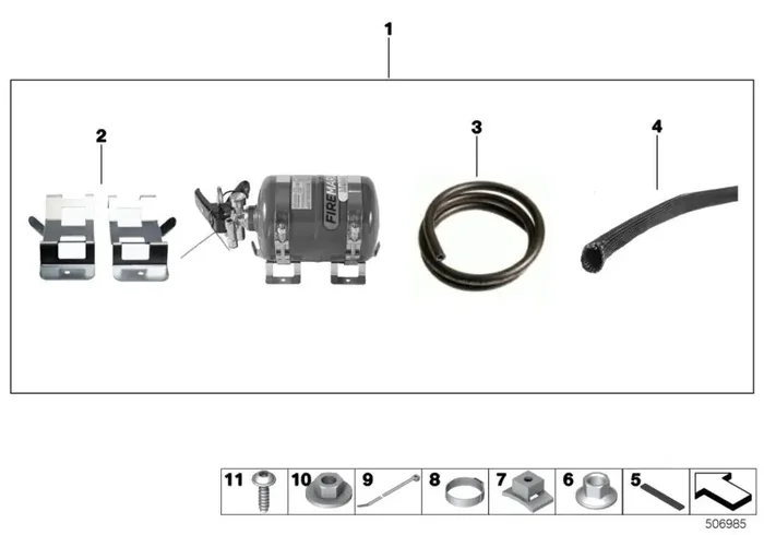 Genuine BMW 65728327185 Fire Extinguisher KIT ZERO 360 (Inc. M235i Racing & M4 GT4)
