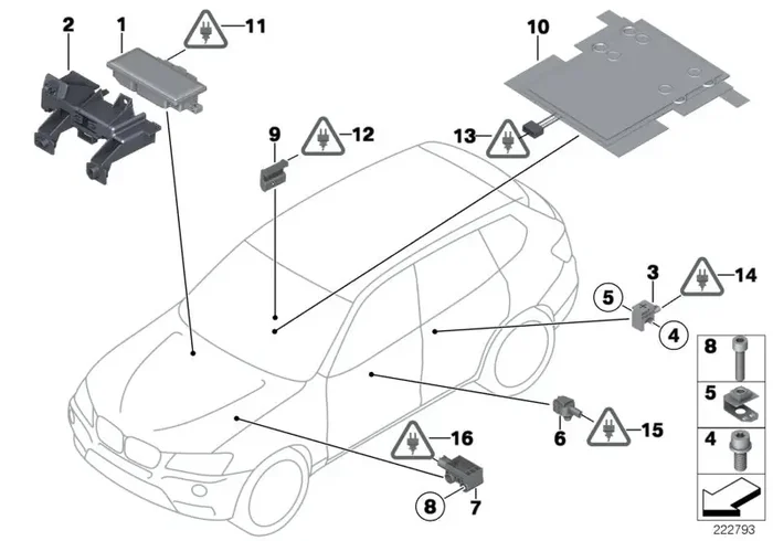 Genuine BMW 65779226797 F25 F26 Sensor, Driver‘s Seat (Inc. X3 & X4 28iX)