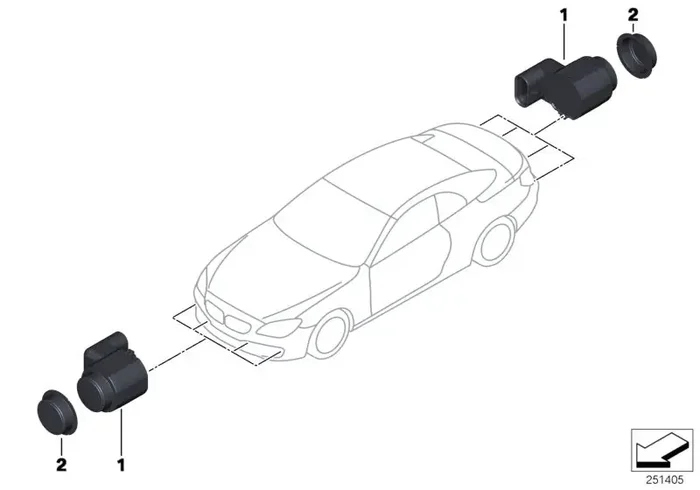 Genuine BMW 66209235139 Ultrasonic Sensor, Vermilion Red WA82 (Inc. 650i, Alpina B6 & X3 20iX)