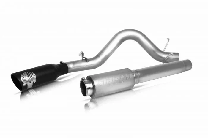 Gibson 07-19 Toyota Tundra SR5 5.7L 4in Patriot Skull Series Cat-Back Single Exhaust – Stainless