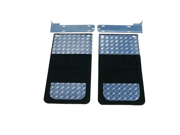 Go Industries D70724SET Single Wheel Diamond Thread Mud Flap Set