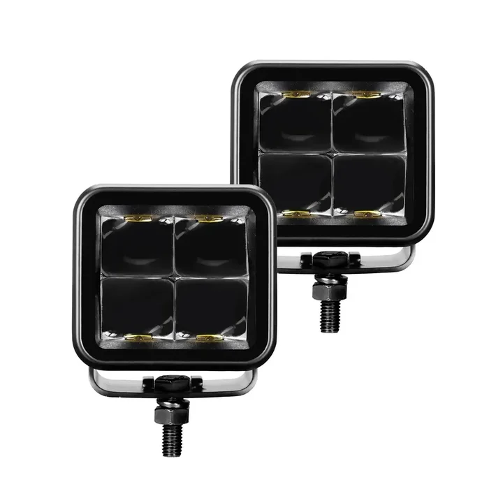 Go Rhino 750200321SCS – Blackout Series Lights Pair of 2×2 Cube Spot Light Kit